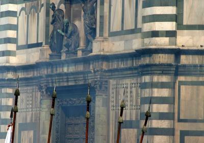 Florence -- Easter ceremony outside the Duomo