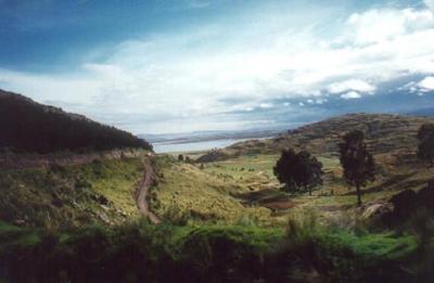 Vista do Lago Titicaca