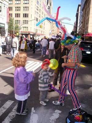 Balloon man at Lexington Ave street fair