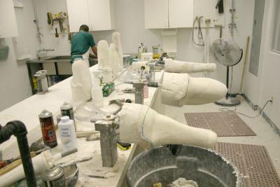 leg molds drying