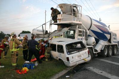 Cement Truck Crash