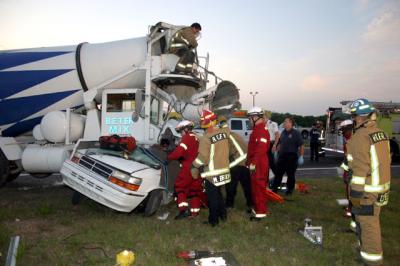 Cement Truck Crash