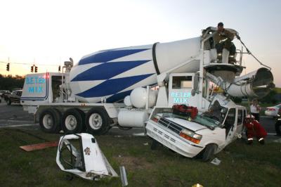 Cement Truck Crash
