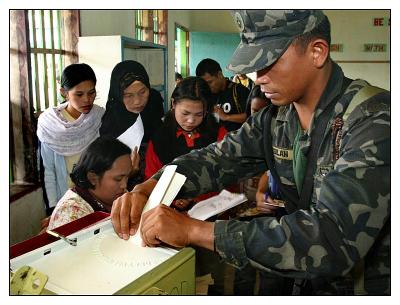 A Marine does the teacher's job