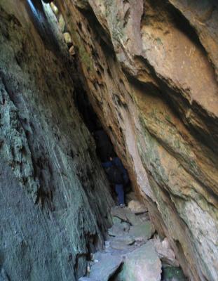 The cave is very narrow in some sections.