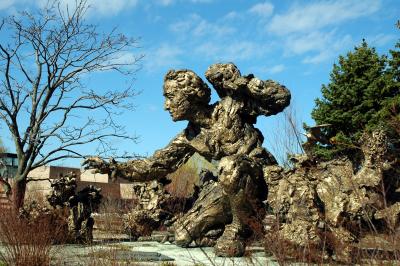 big bronze gardener
