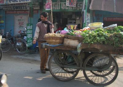 Vegetable vendors alongside