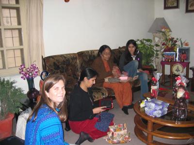 With Anju, Mummy, and Cherry