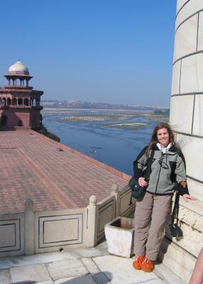 Overlooking the Yamuna River (with booties)