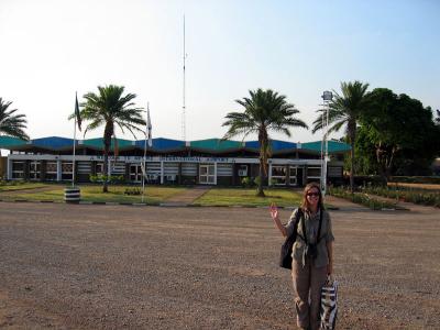 Arriving at Mfuwe airport, Zambia