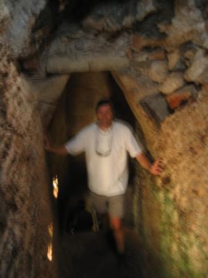 Jim, climbing inside El Casillo