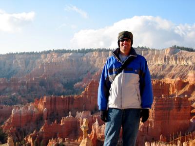 Close up of Jim, at Bryce Canyon
