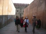 Piky, Carolynn, and Jim walking into Agra fort