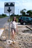 Topes (humps) along the road