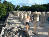 Jessica amongst the columns