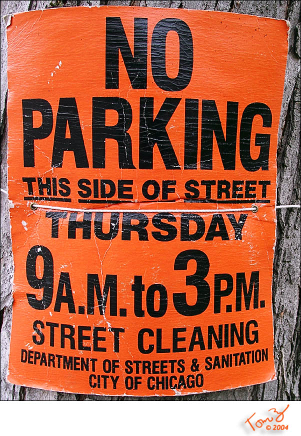 NO PARKING - Street Cleaning Thursday