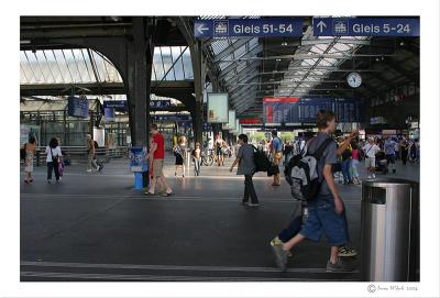 Hektisches Treiben im Hauptbahnhof Zrich