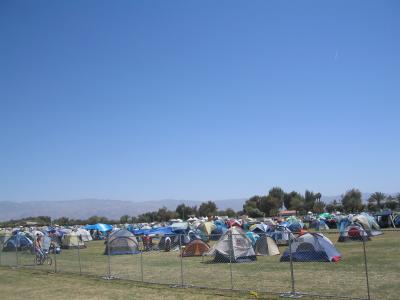 Tent City from the jeep.