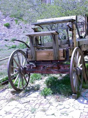 An abandoned wagon.