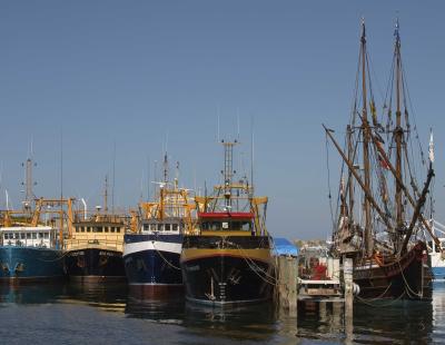Fishing Boat Harbour (with 'Duyfken'), Fremantle, Western Australia.