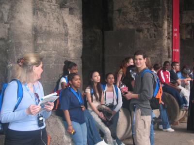 Crew in line @ Coloseum