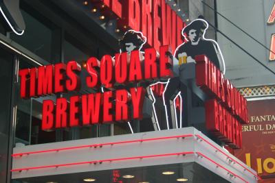 Times Sq signage - The re-opened brewery