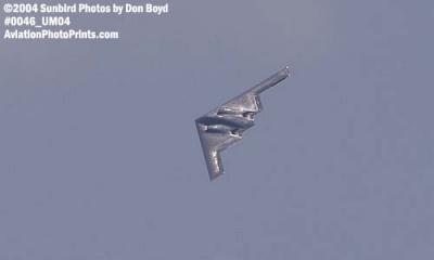 USAF B-2 Spirit stealth bomber military aviation air show stock photo