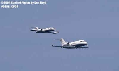 Hop-A-Jet Lear and Challenger N65HJ at the Air & Sea Show - corporate aviation stock photo #0198