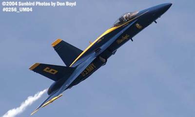 USN Blue Angels F/A-18 Hornet #6 military aviation air show stock photo #0256