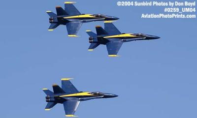 USN Blue Angels F/A-18 Hornets military aviation air show stock photo #0259