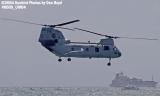 USMC CH-46E Sea Knight military aviation air show stock photo #0009