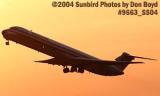 American Airlines MD-82 N463AA sunset aviation stock photo #9663