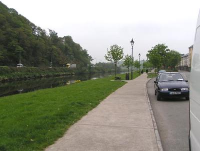 Arriving in Ireland at just after midnight rather than at 6.30pm meant we couldn't check into a camp site. Fortunately we found a space between two lorries next to this river and spent the night there.