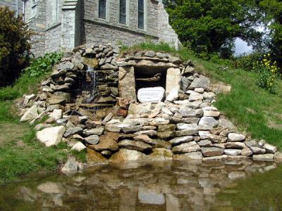 Waterfall at St Kevin's Parish Church