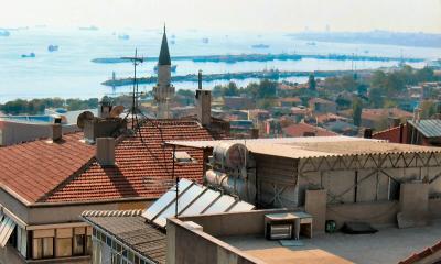 Istanbul view from Hotel Fehmi Bey  rooftop 1