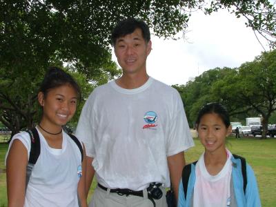 Capt. Jim and daughters Denise & Samantha