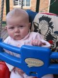 sitting in a swing