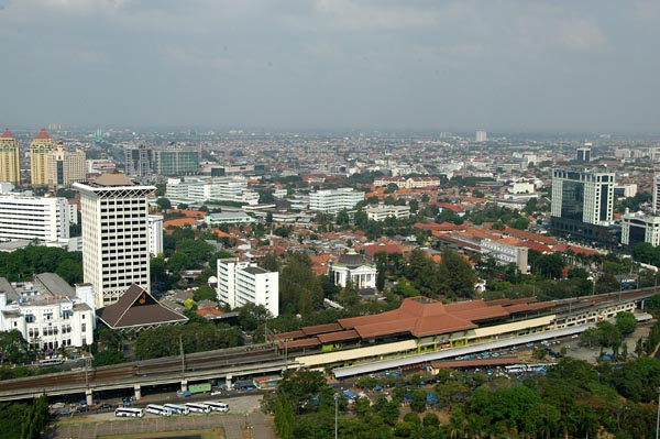 View east from Monas