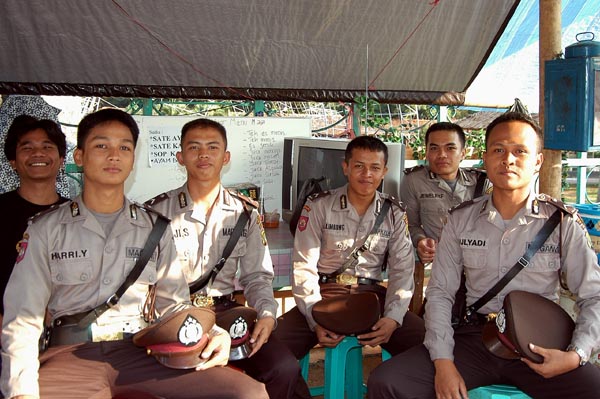 Jakarta police at Lapangan Banteng