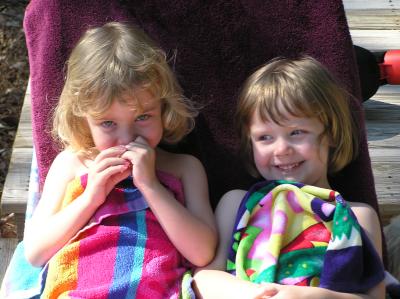 relaxing at the pool