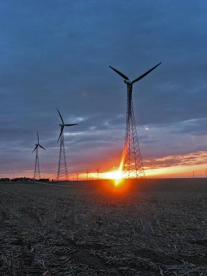 Evening Comes in Northwest Iowa - Power Windmill Country