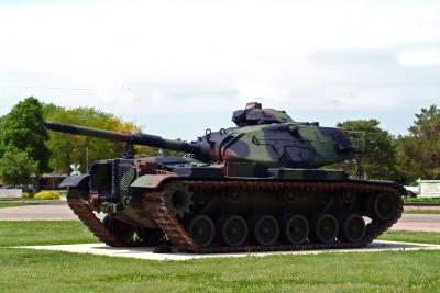 Tank on Display at National Guard Armory.