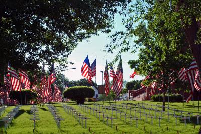 Flags and Symbolic Crosses - Memorial Day 2004