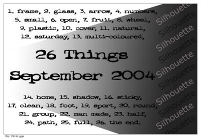 26 Things September 2004