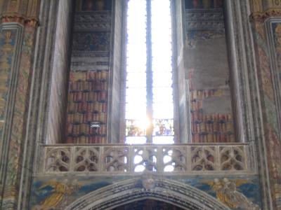 Albi: cathedral nave - trompe-l'oeil books