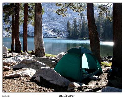 View of Jennie Lake from our Campsite