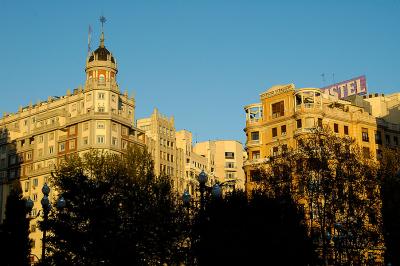 Looking towards Gran Via from Plaza de Espana