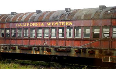 Rusted train on GeorgiaPacific property-