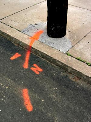 It's around there . . .            (*)