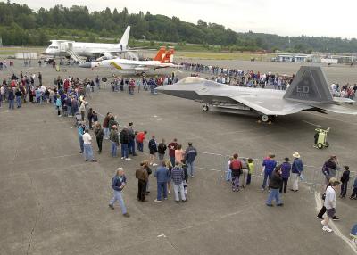 Crowd on hand for viewing